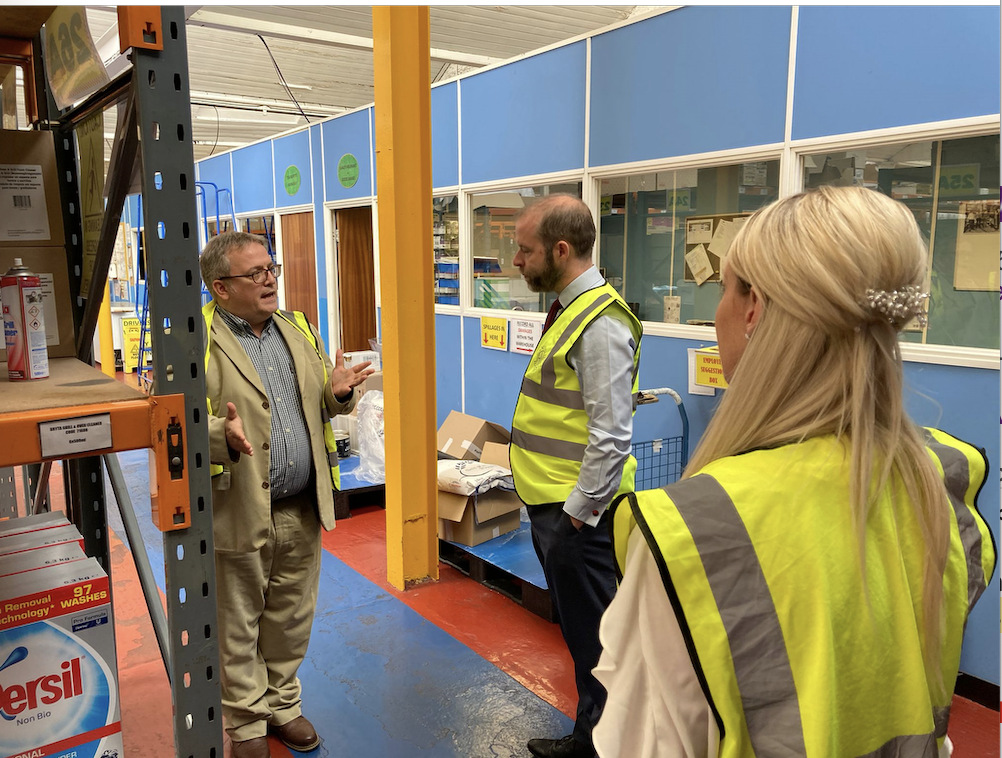 MP site visit to member depot.